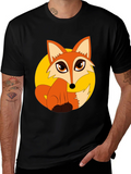 Cartoon Fox Graphic T-Shirt product image 1