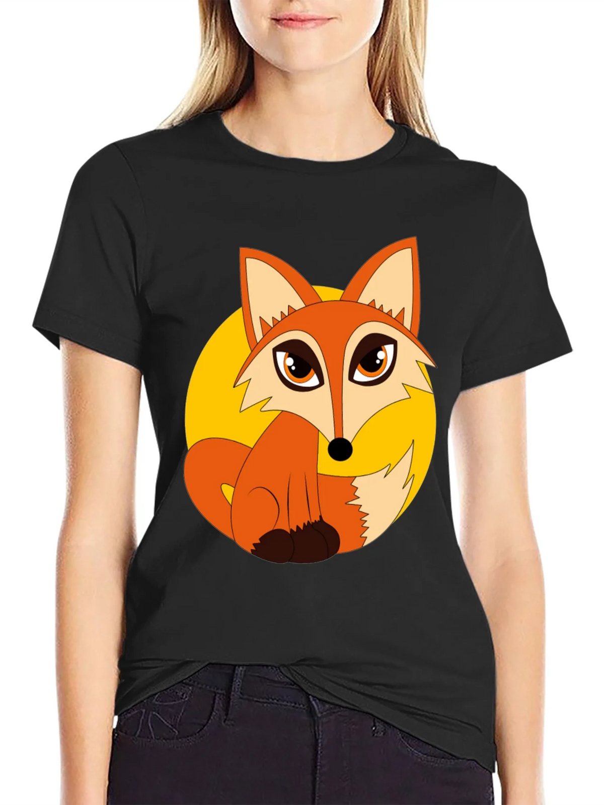 Cartoon Fox Graphic T-Shirt product image 5
