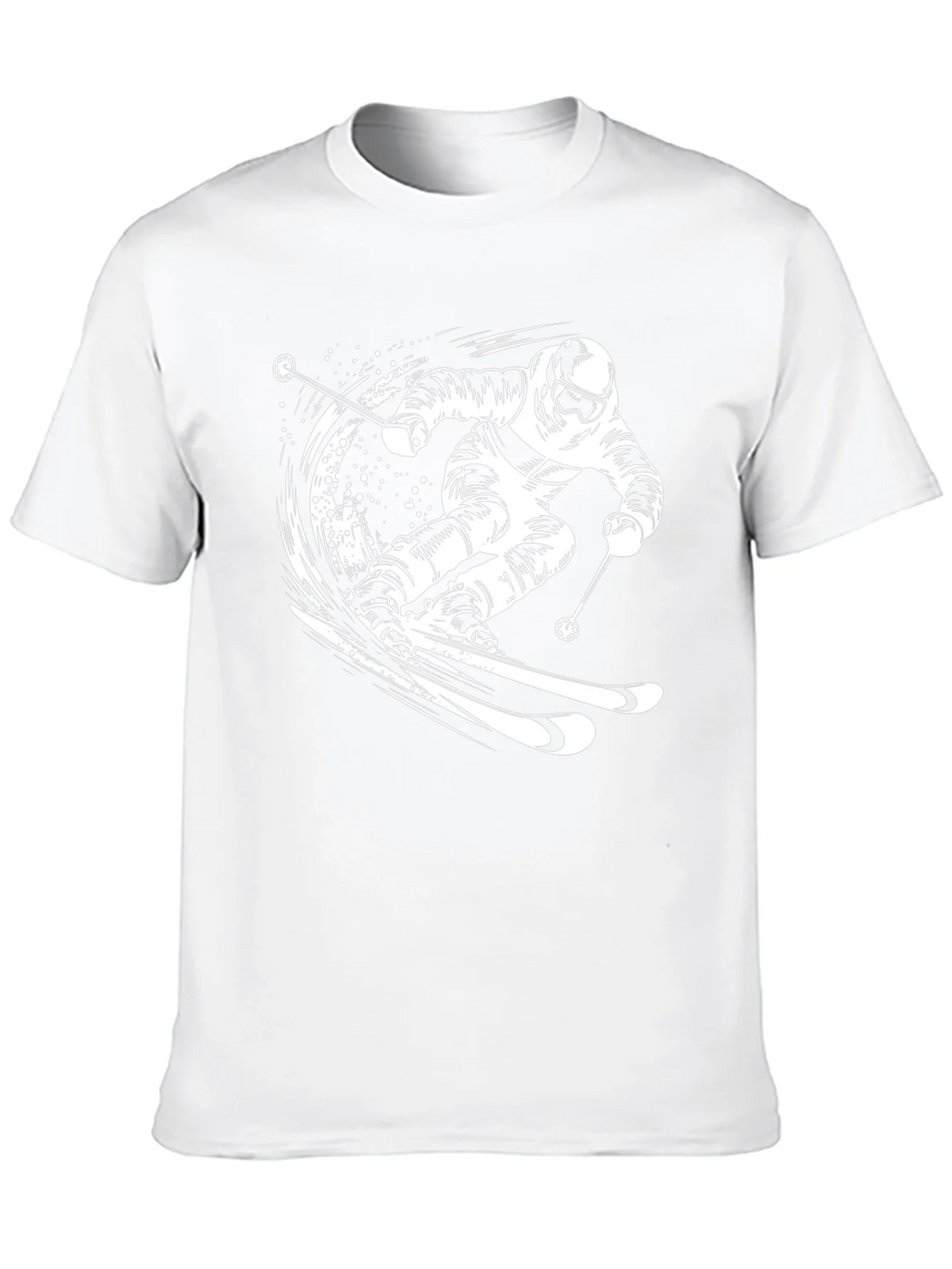 Skiing Enthusiast Graphic Tee - Black product image 1