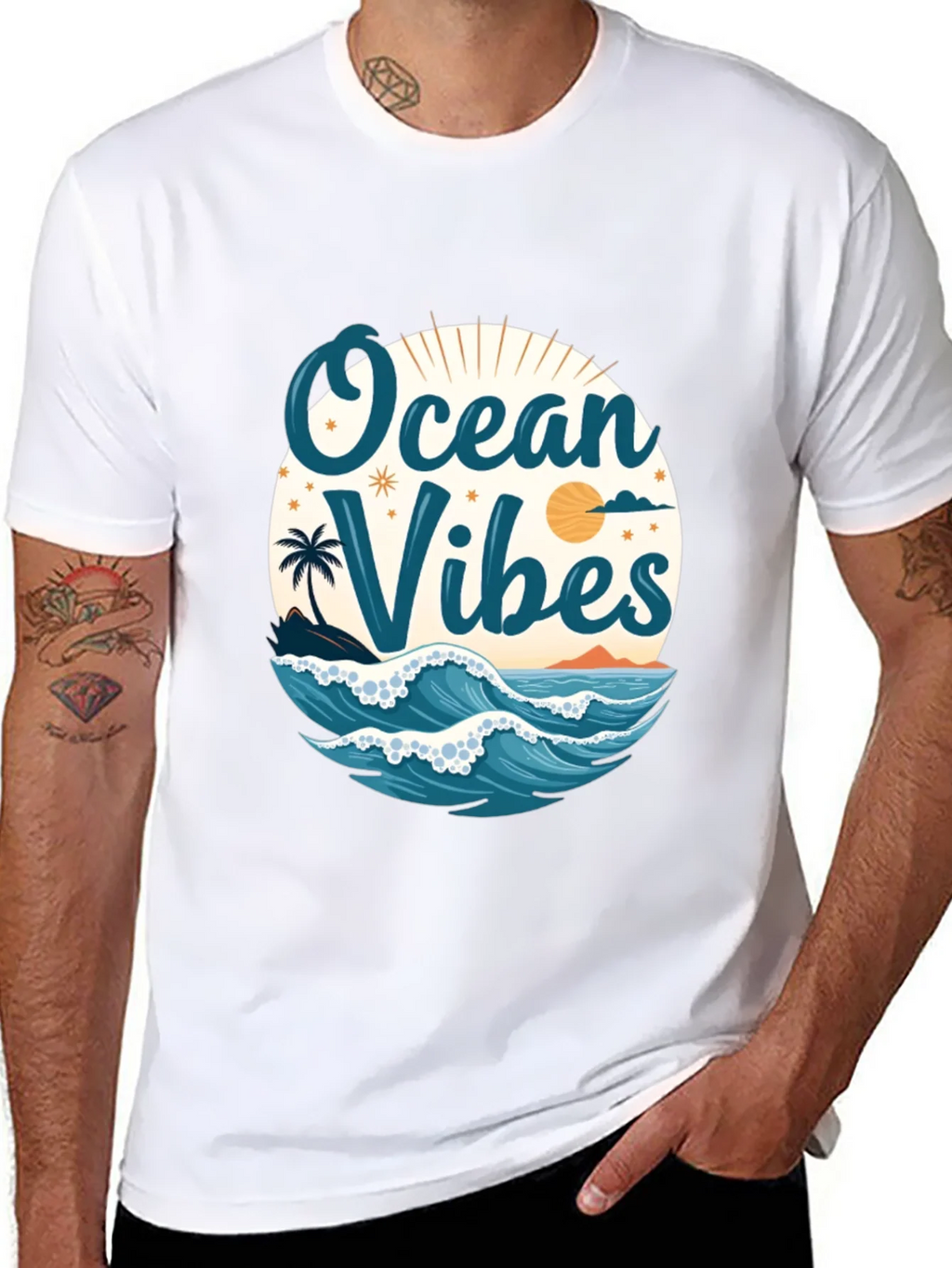 Ocean Vibes Black T-Shirt product image 10