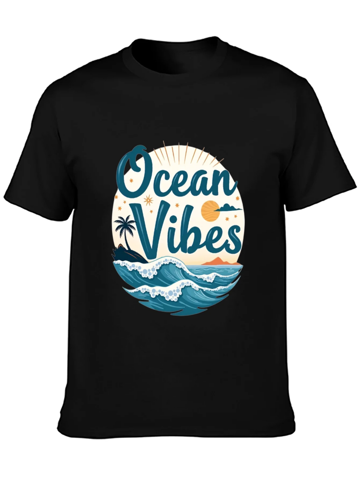 Ocean Vibes Black T-Shirt product image 6