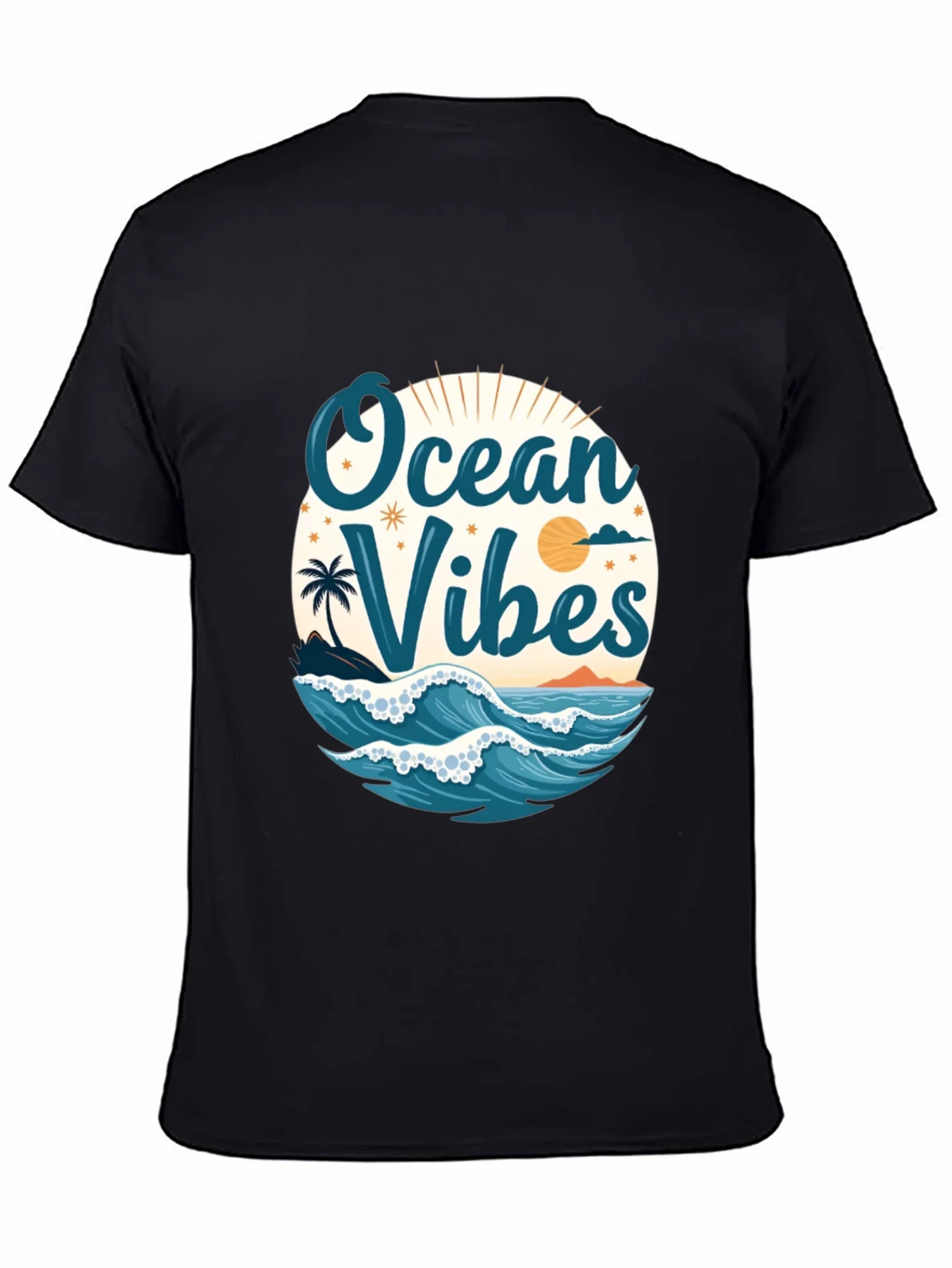 Ocean Vibes Black T-Shirt product image 7