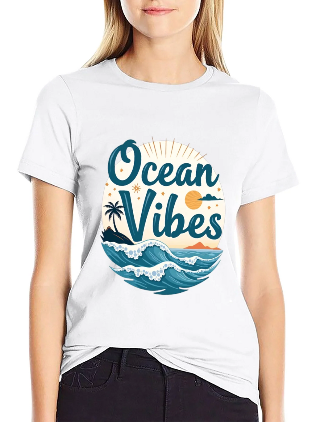 Ocean Vibes Black T-Shirt product image 11