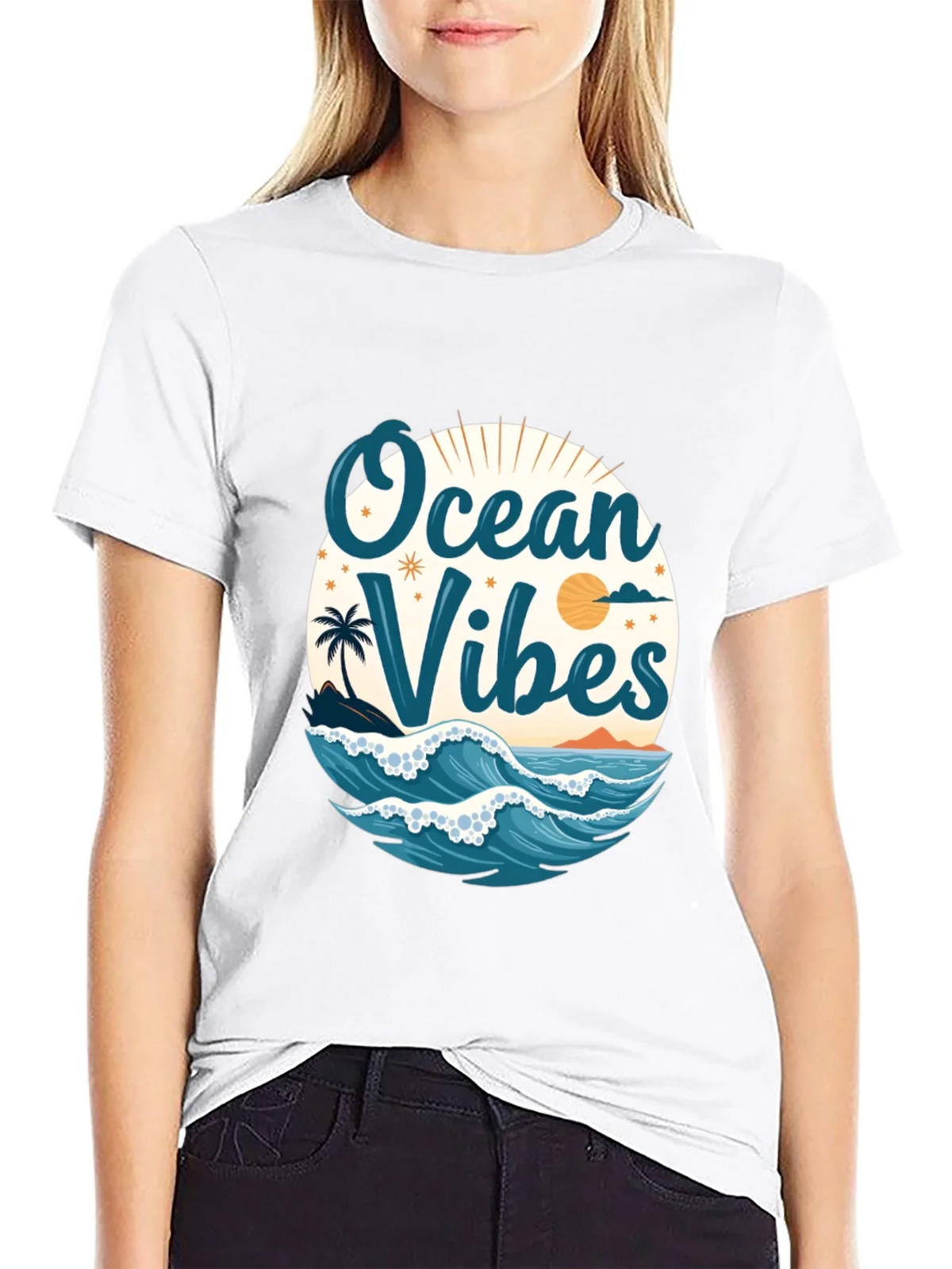 Ocean Vibes Black T-Shirt product image 11