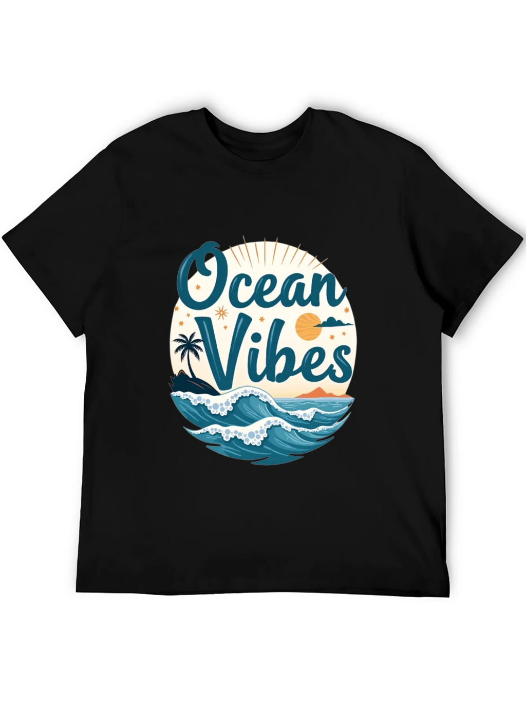 Ocean Vibes Black T-Shirt product image 8