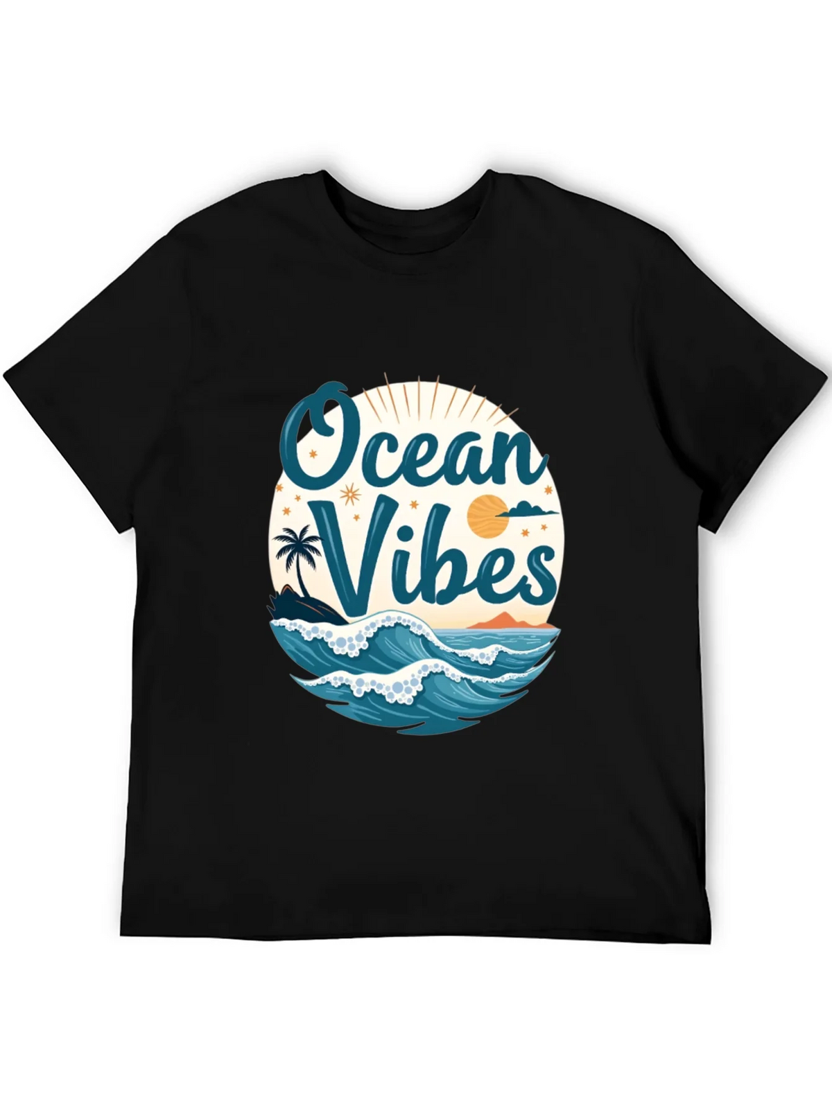 Ocean Vibes Black T-Shirt product image 8