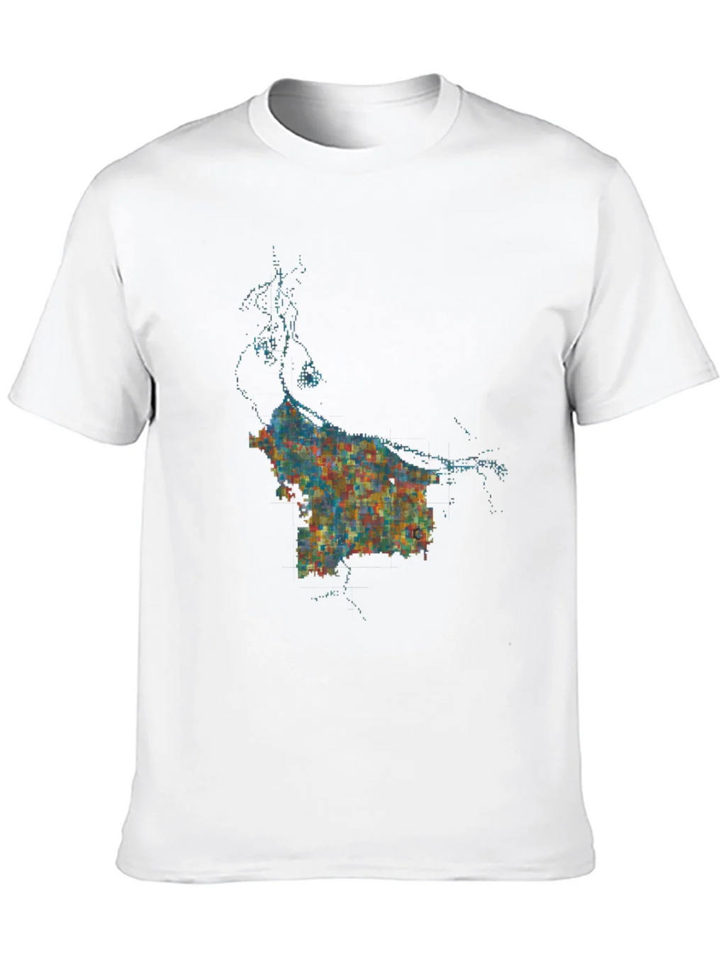 Abstract Cityscape Graphic Black T-Shirt product image 12