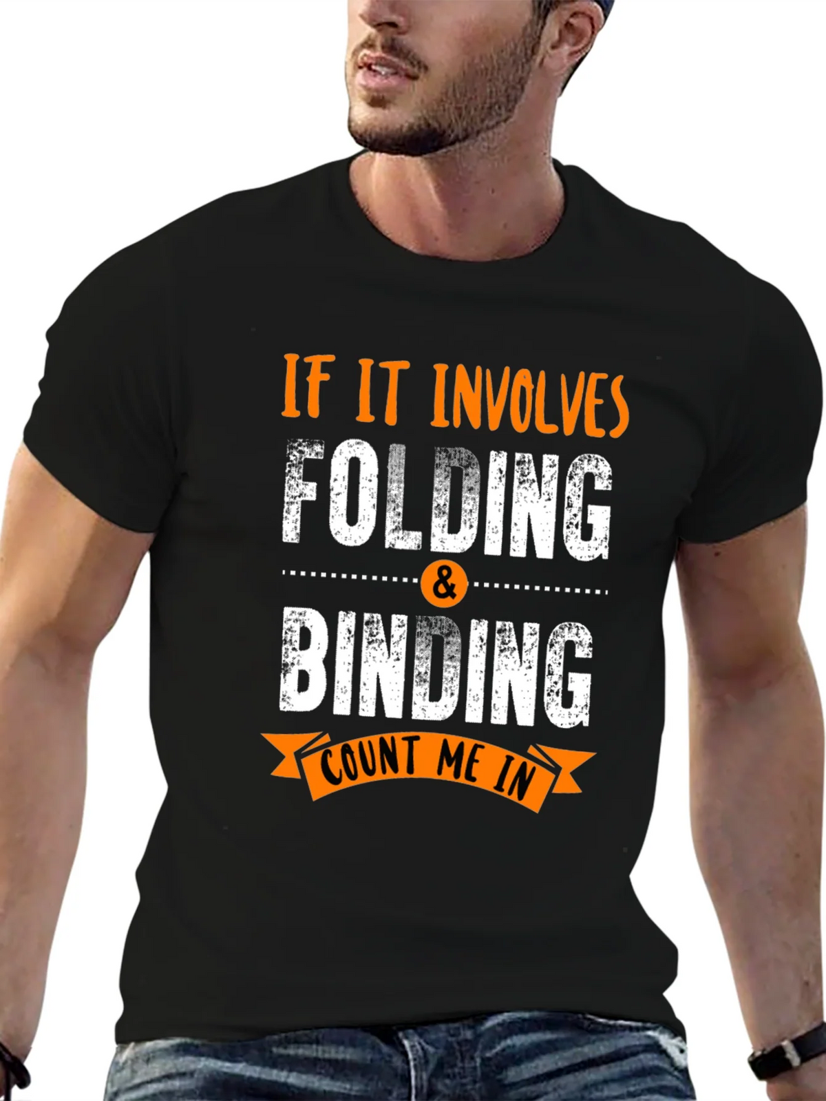Folding & Binding Count Me In Black T-Shirt product image 9