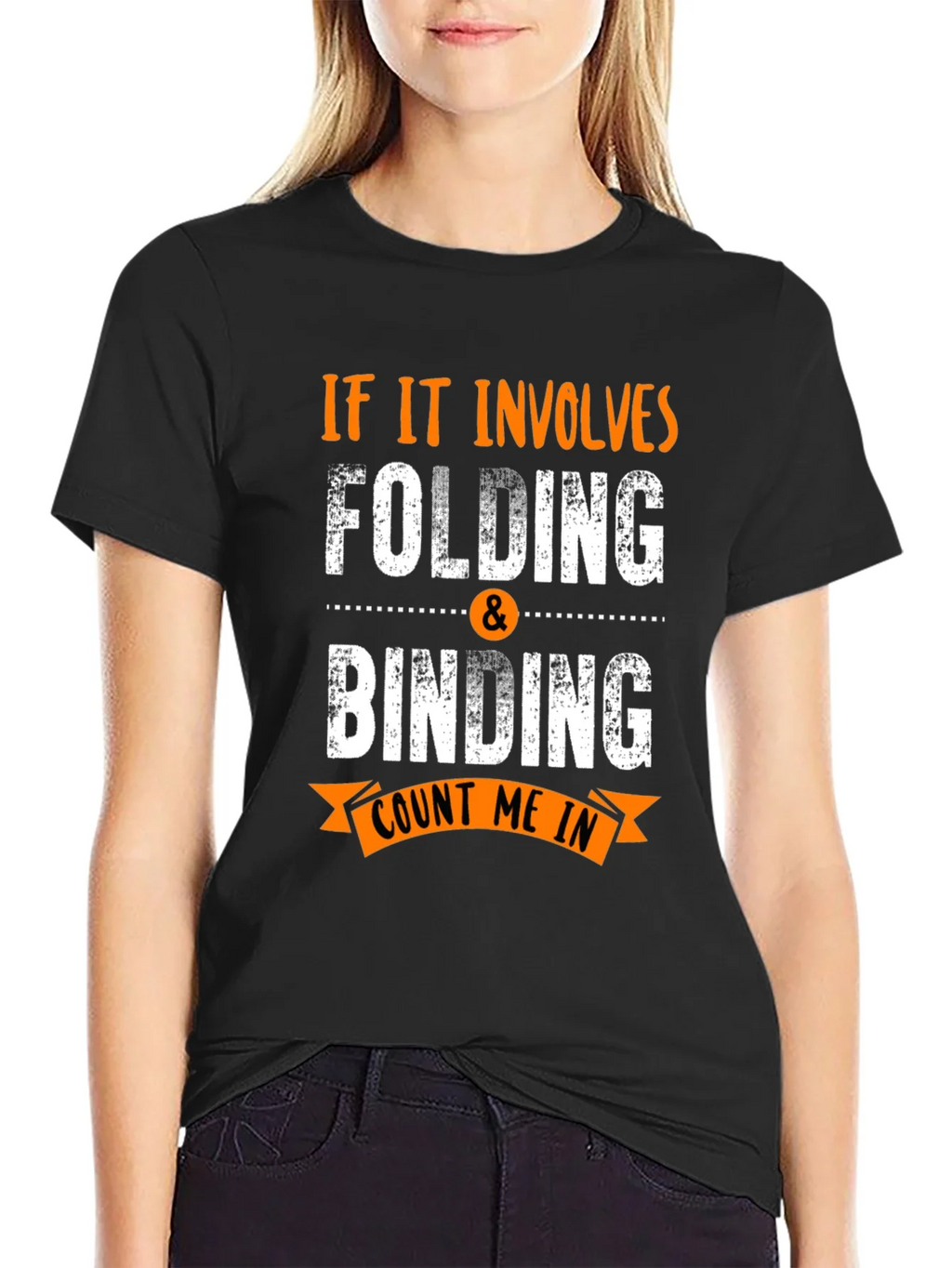 Folding & Binding Count Me In Black T-Shirt product image 5