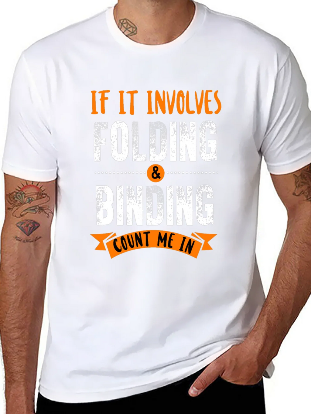 Folding & Binding Count Me In Black T-Shirt product image 10