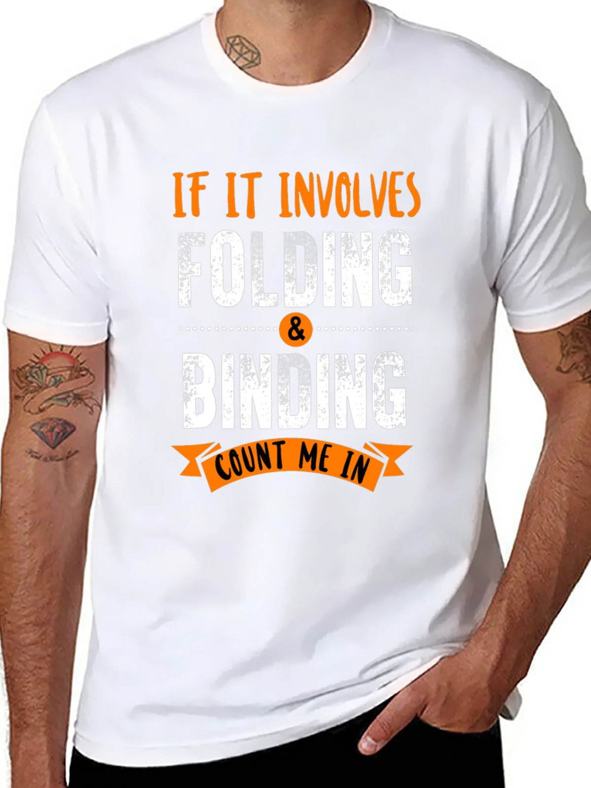Folding & Binding Count Me In Black T-Shirt product image 10