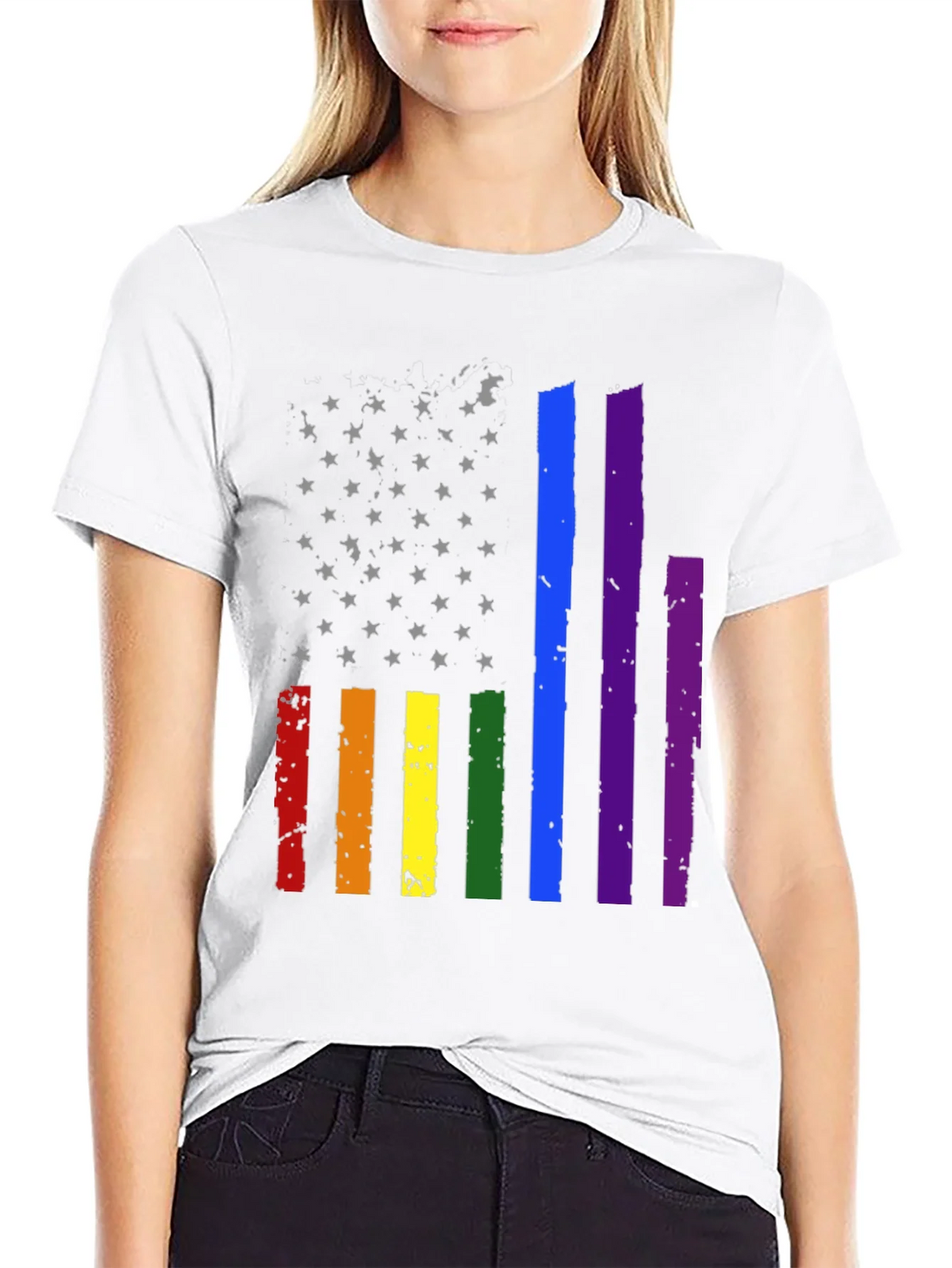 Pride American Flag Graphic Tee product image 11