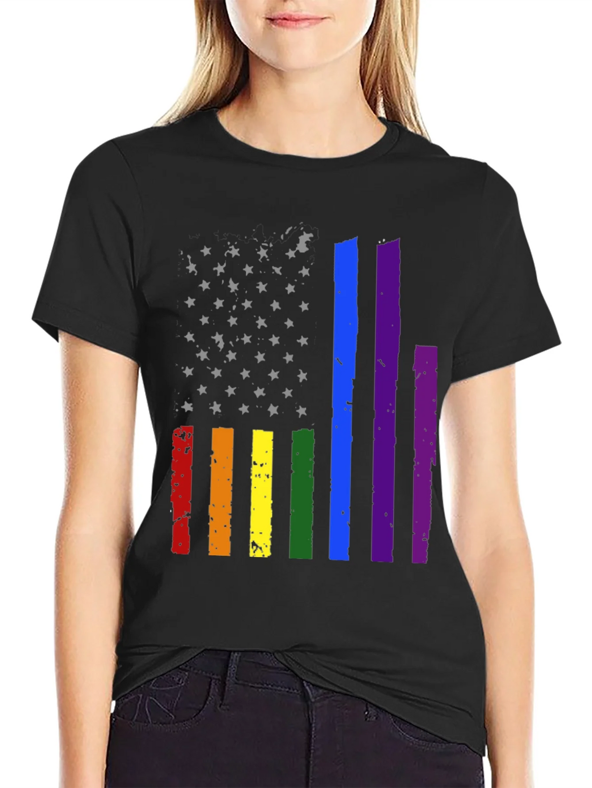 Pride American Flag Graphic Tee product image 5