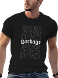 Garbage Text Graphic Print Black T-Shirt product image 1