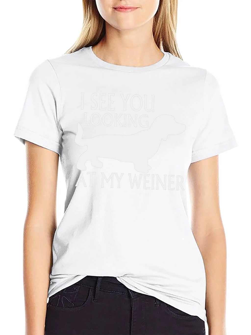 Funny Weiner Dog T-Shirt - I See You Looking! product image 11