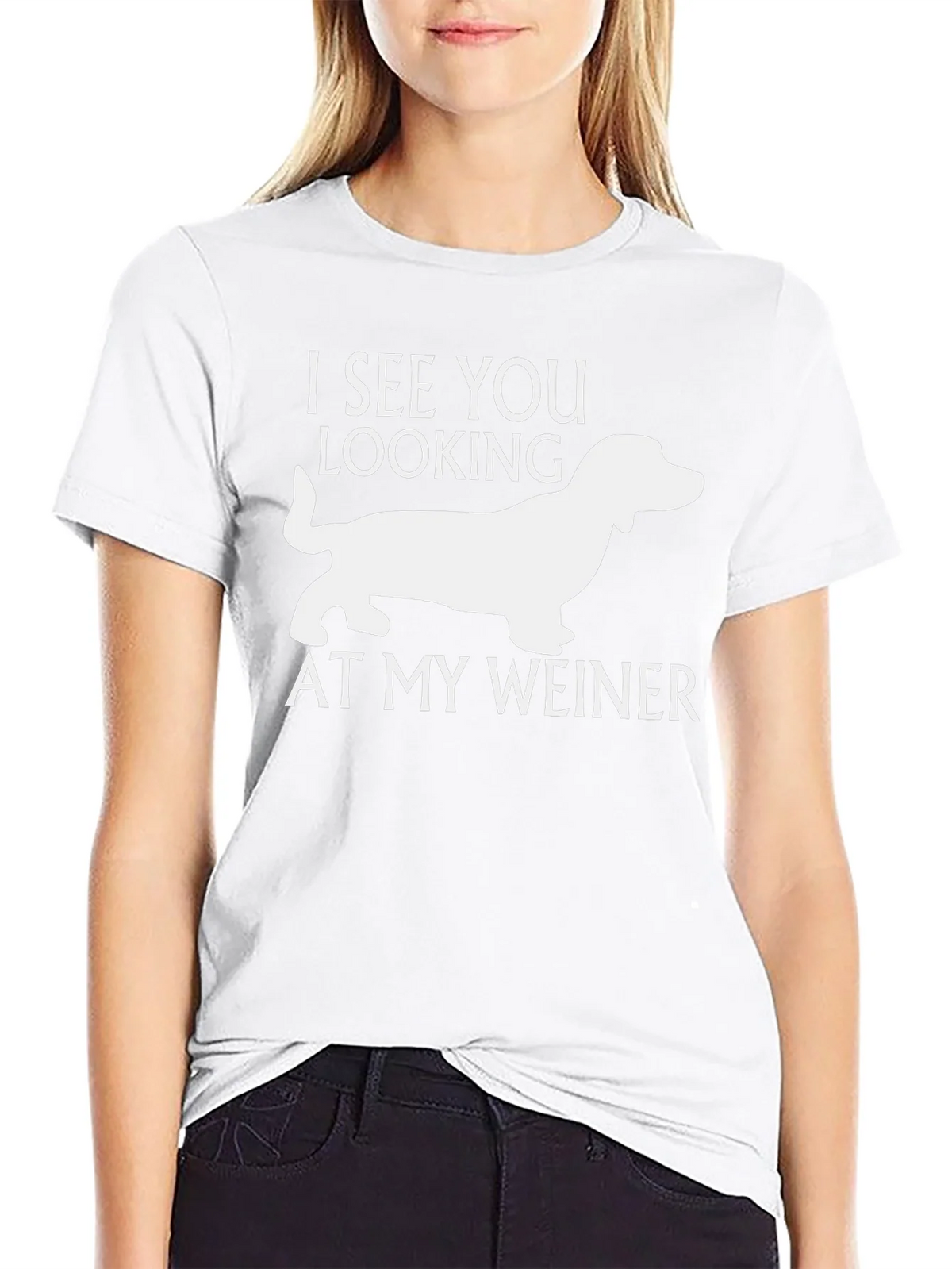 Funny Weiner Dog T-Shirt - I See You Looking! product image 11