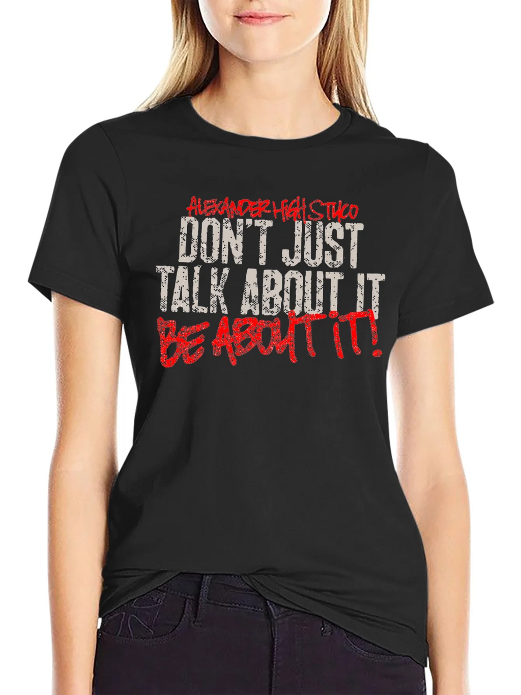 Motivational Be About It Black Graphic Tee product image 2