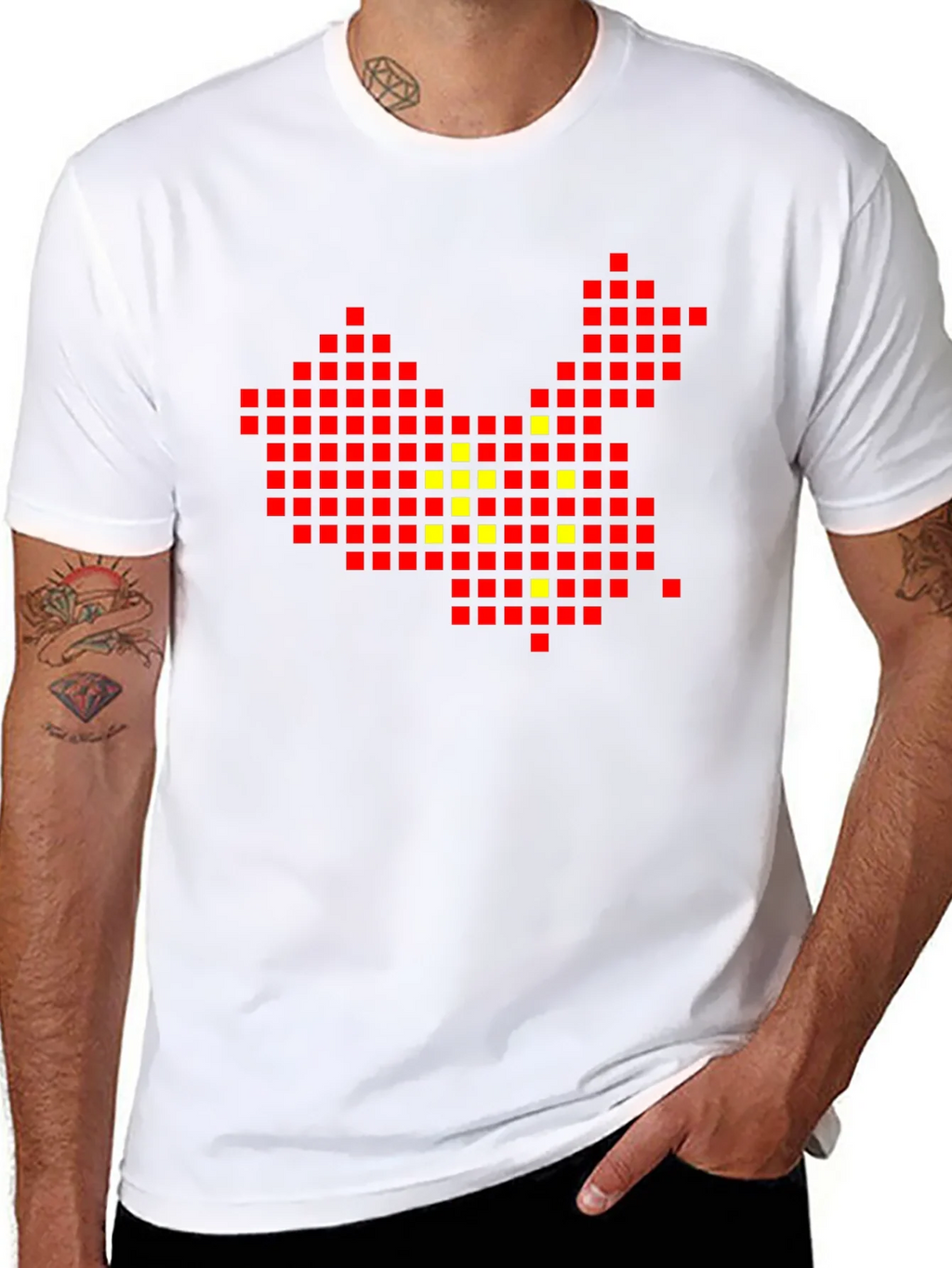 China Pixel Art Black T-Shirt product image 2