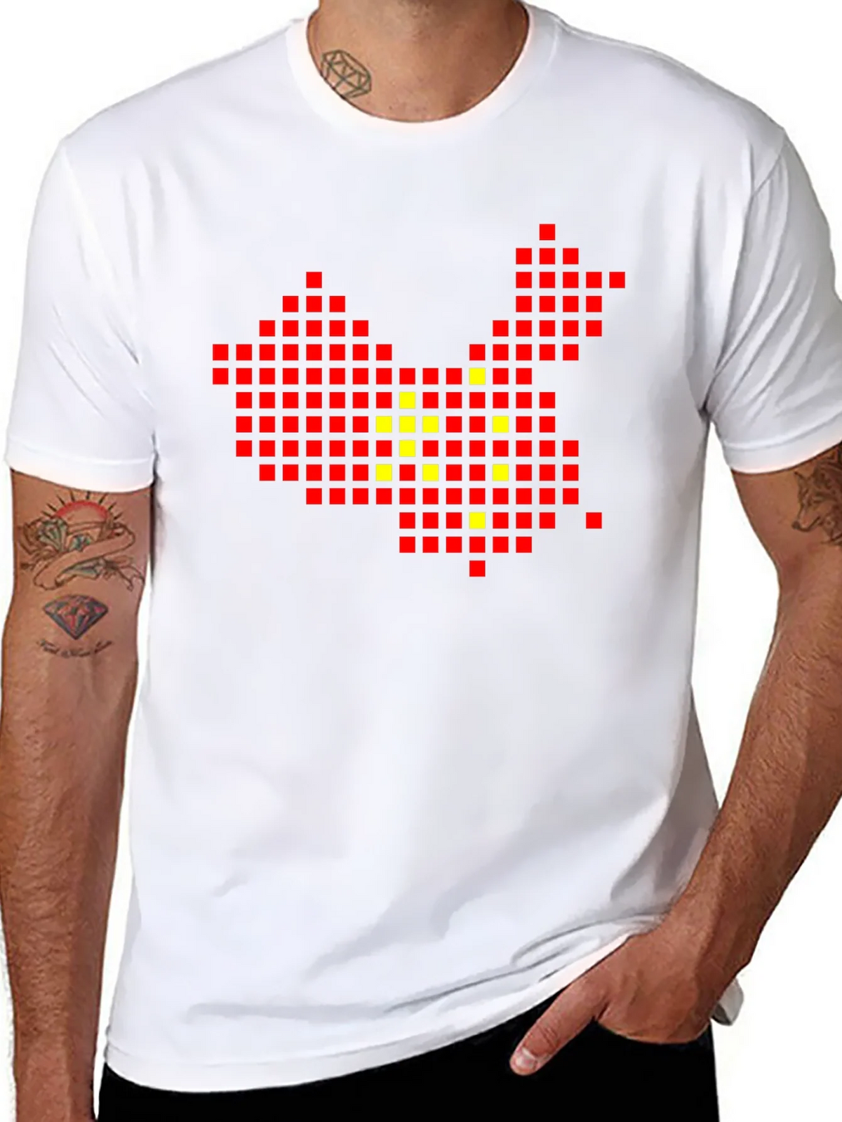 China Pixel Art Black T-Shirt product image 2