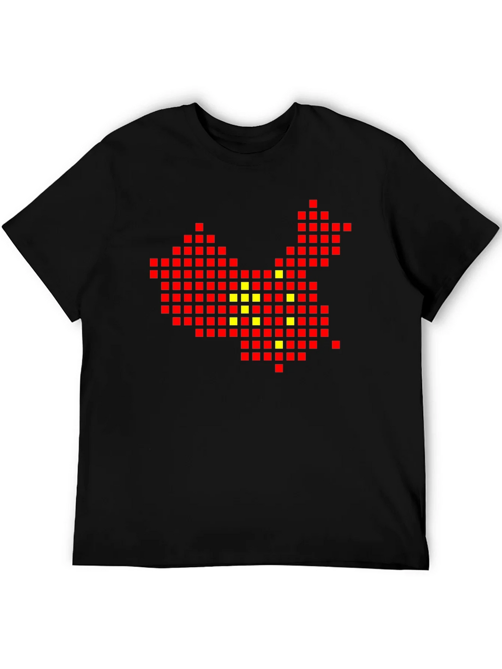 China Pixel Art Black T-Shirt product image 1
