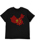 China Pixel Art Black T-Shirt product image 1
