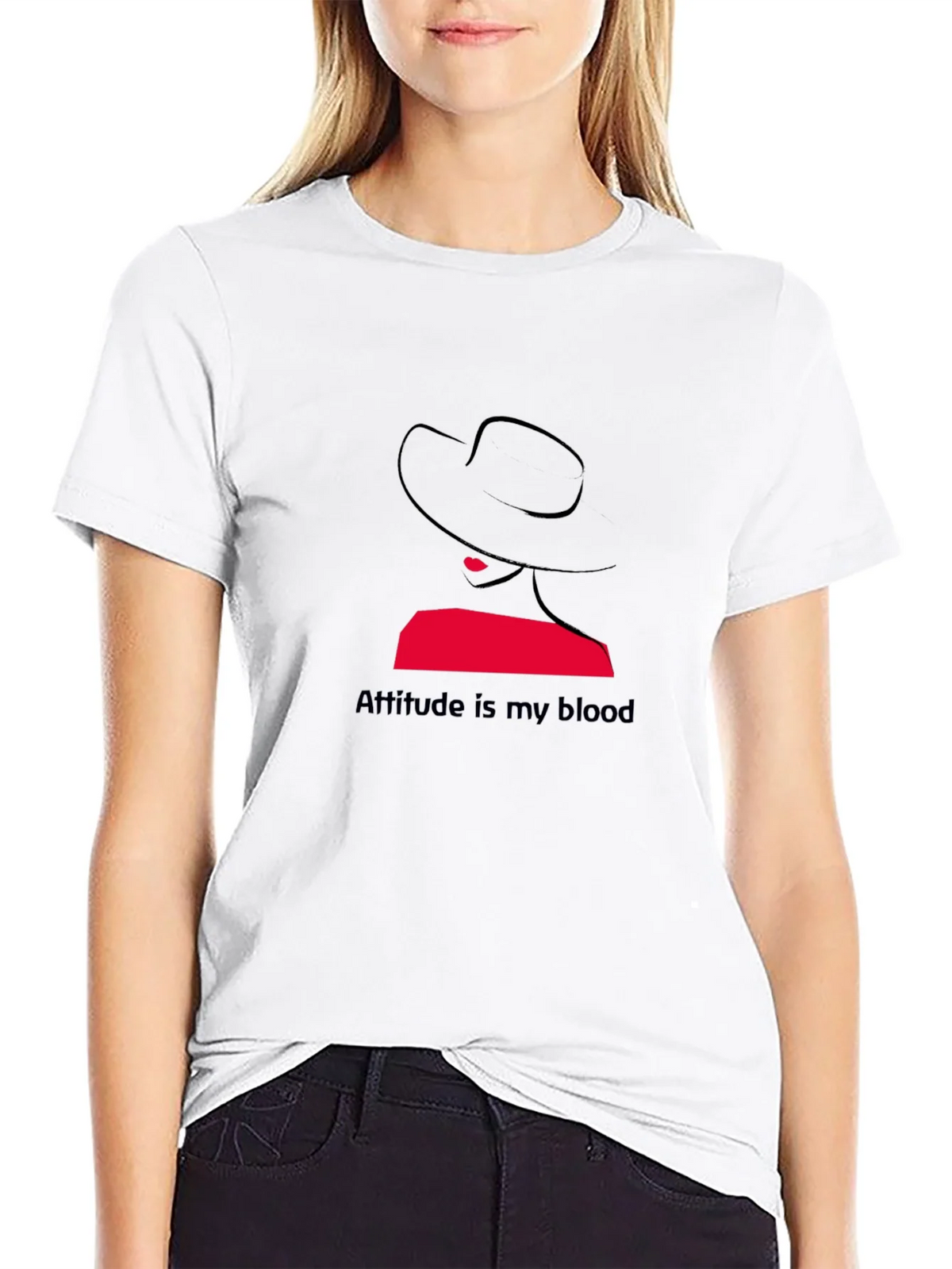 Attitude is My Blood Graphic Tee - Stylish Black T-Shirt product image 11