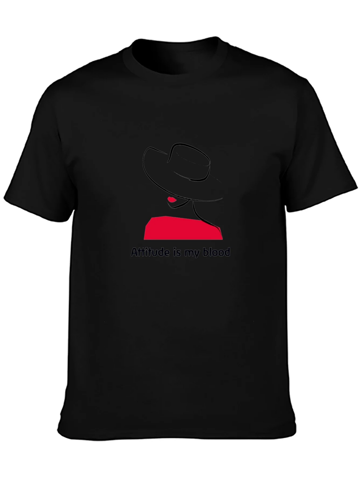 Attitude is My Blood Graphic Tee - Stylish Black T-Shirt product image 6