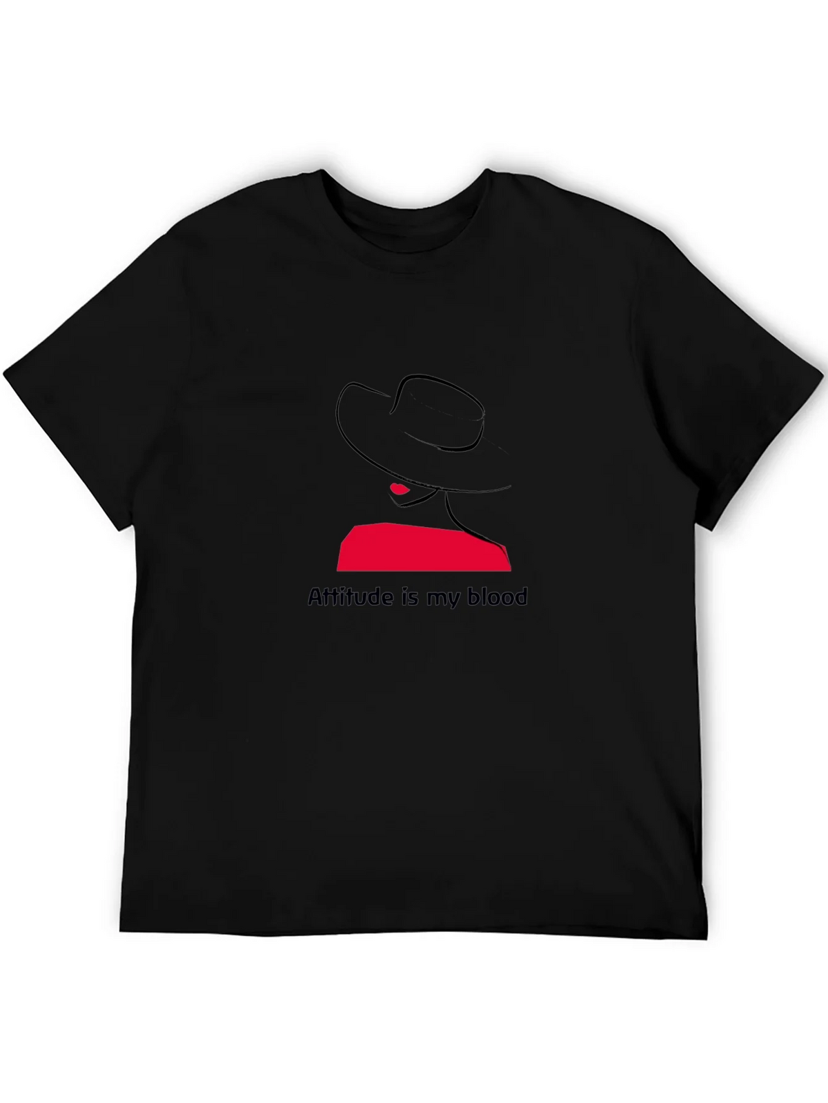 Attitude is My Blood Graphic Tee - Stylish Black T-Shirt product image 8