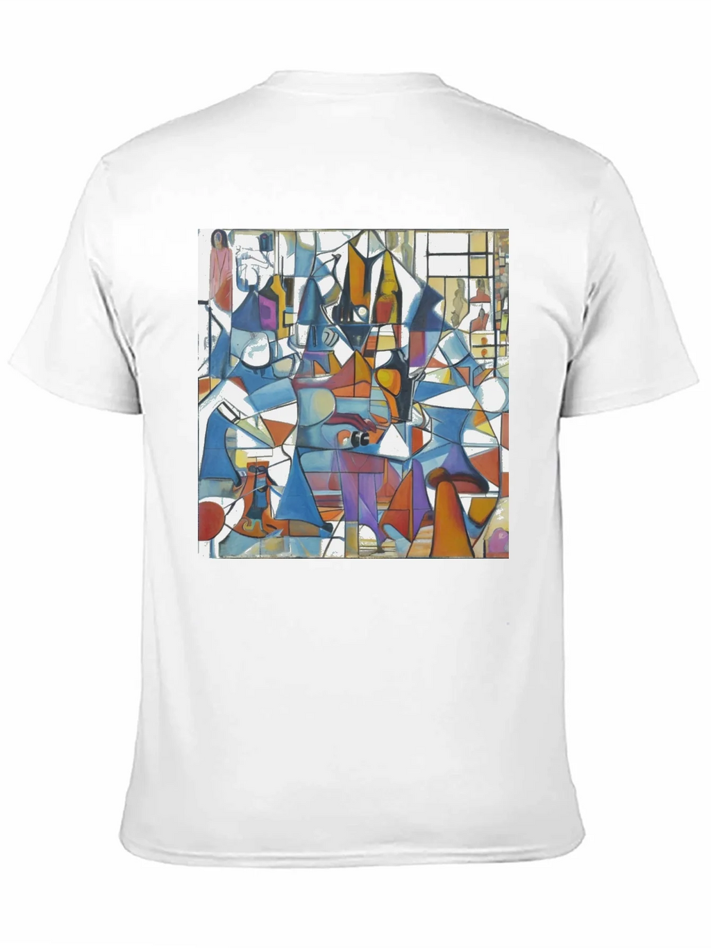 Abstract Geometric Print Tee - Modern Art Black T-Shirt product image 2
