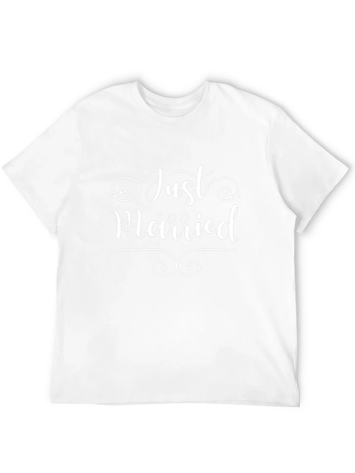 Just Married Graphic Tee - Black Crew Neck Shirt product image 1