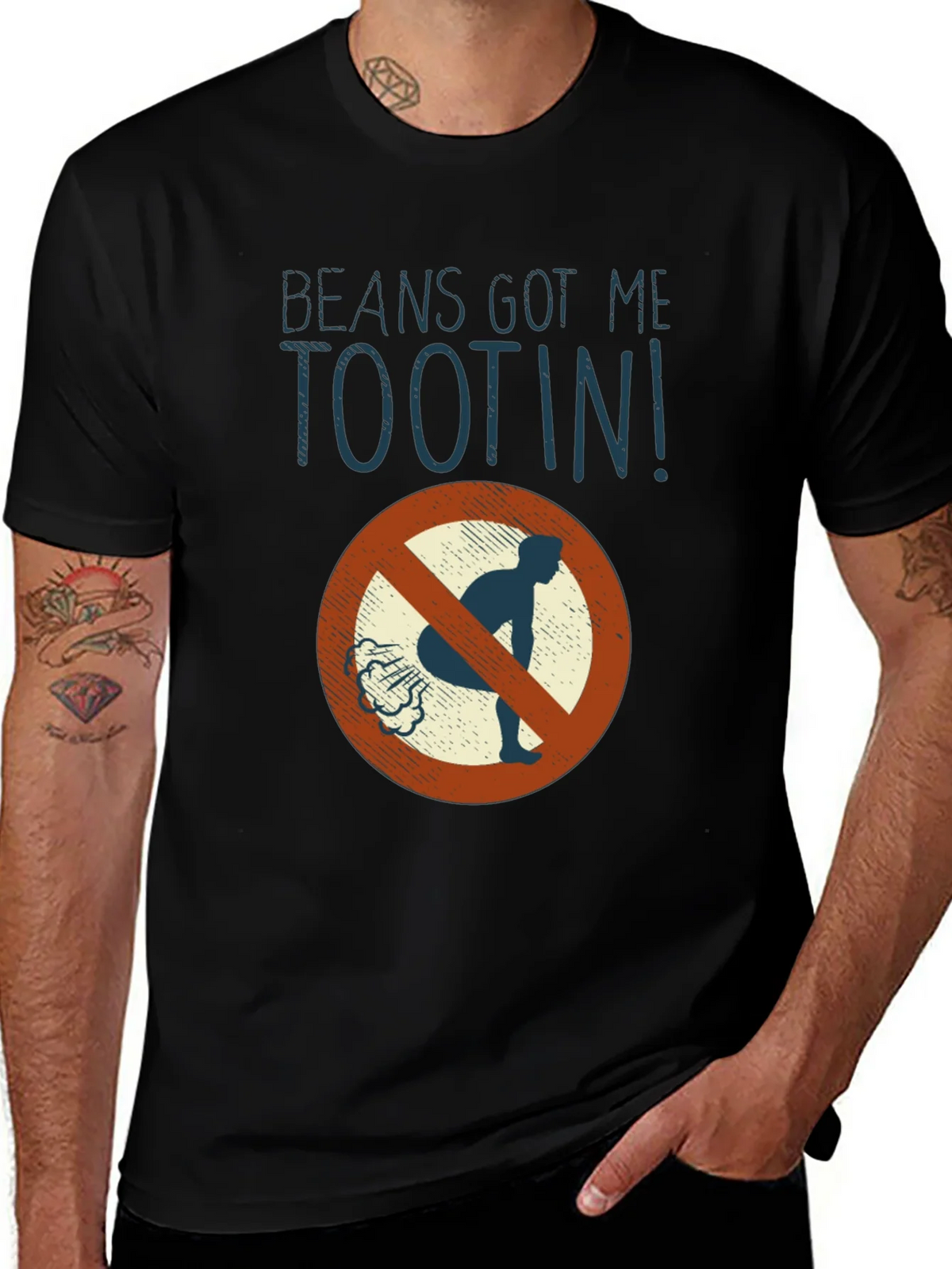 Beans Got Me Tootin Graphic Novelty T-Shirt product image 1