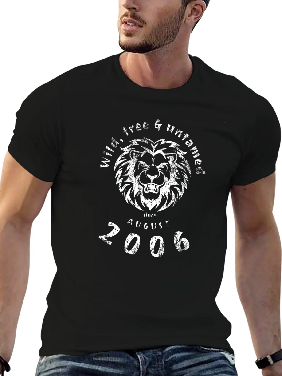 Wild Free & Untamed Lion Graphic Tee - Black product image 9