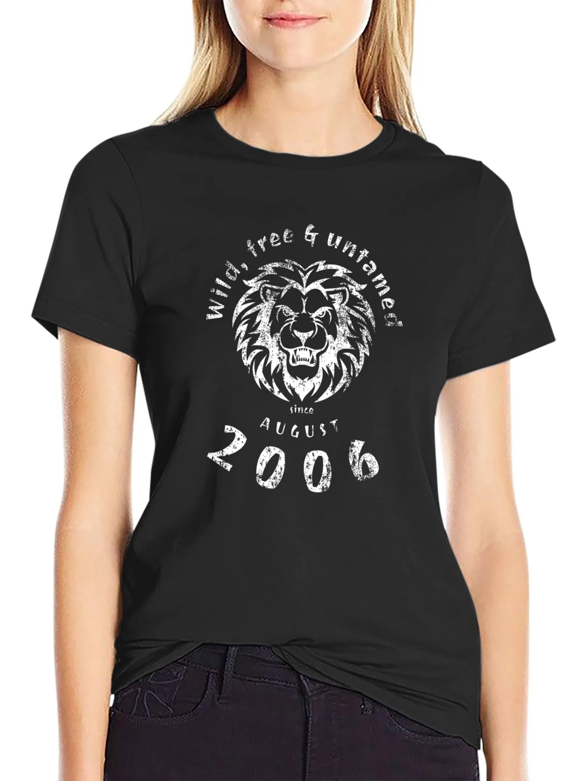 Wild Free & Untamed Lion Graphic Tee - Black product image 5