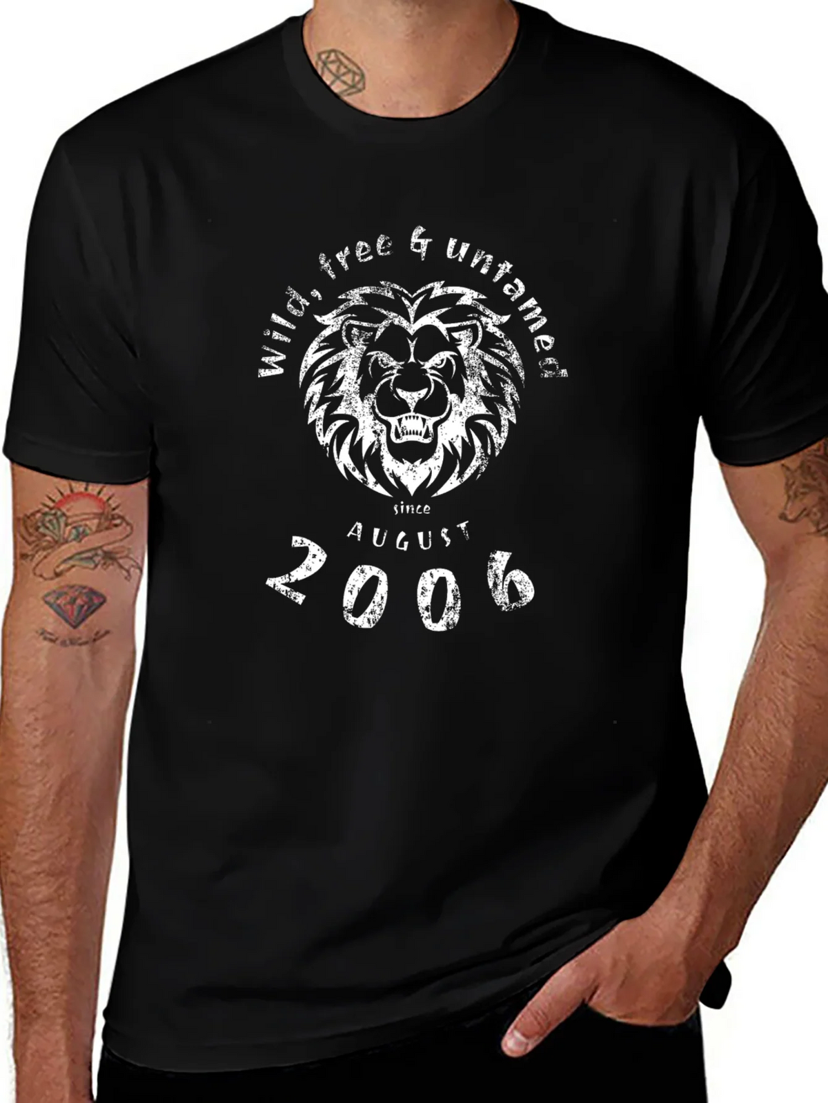 Wild Free & Untamed Lion Graphic Tee - Black product image 1