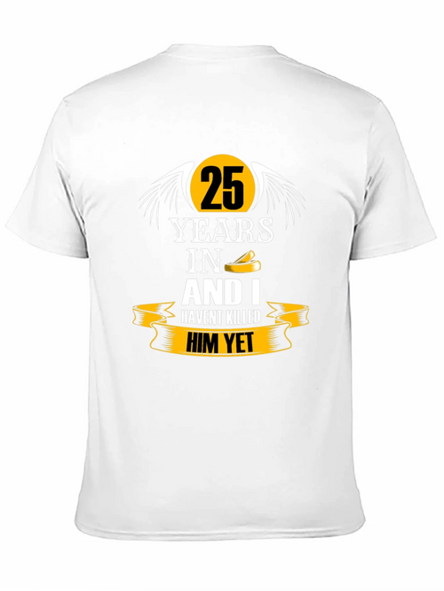 25 Years Anniversary Humor Black T-Shirt product image 2