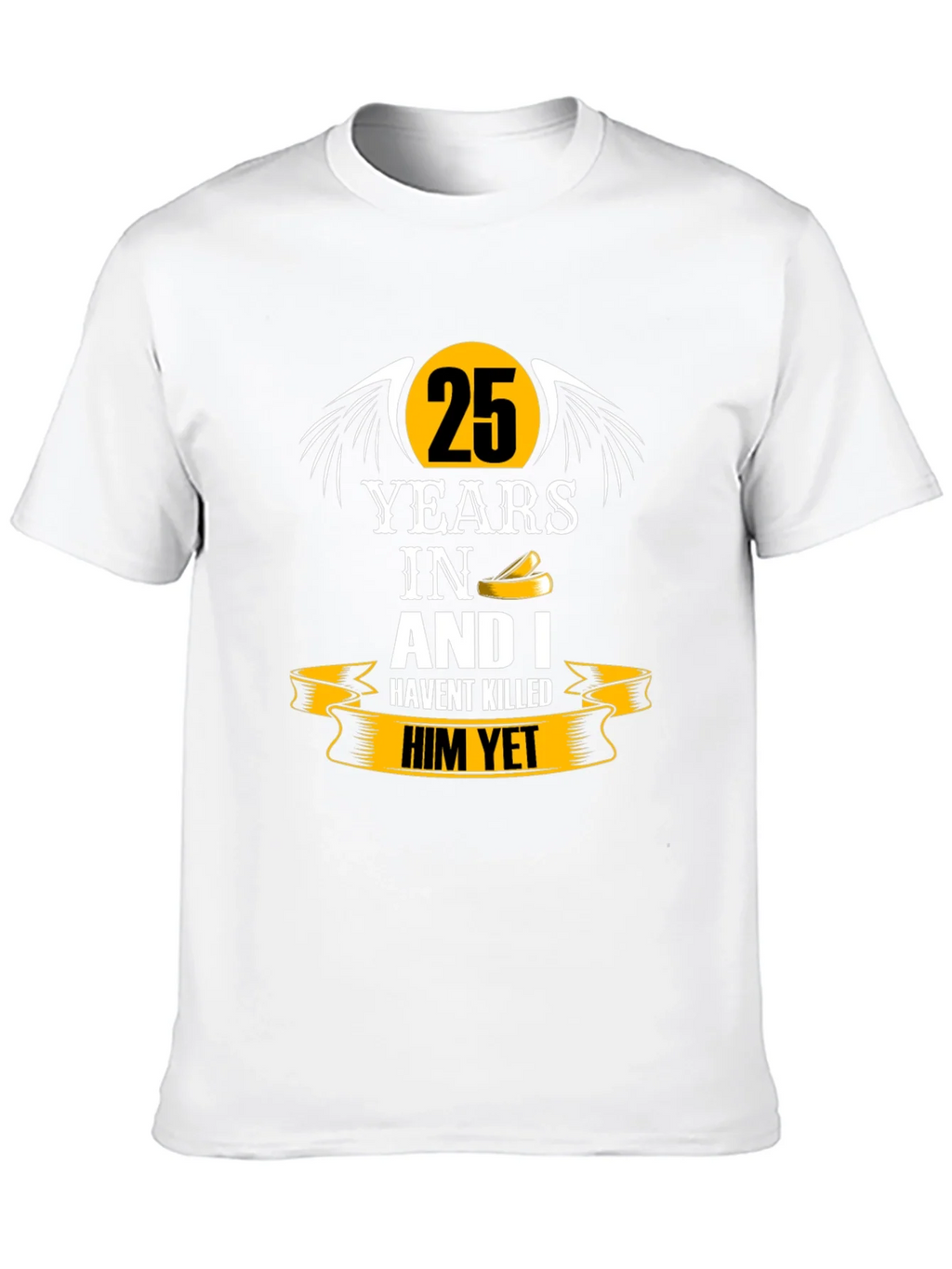 25 Years Anniversary Humor Black T-Shirt product image 12