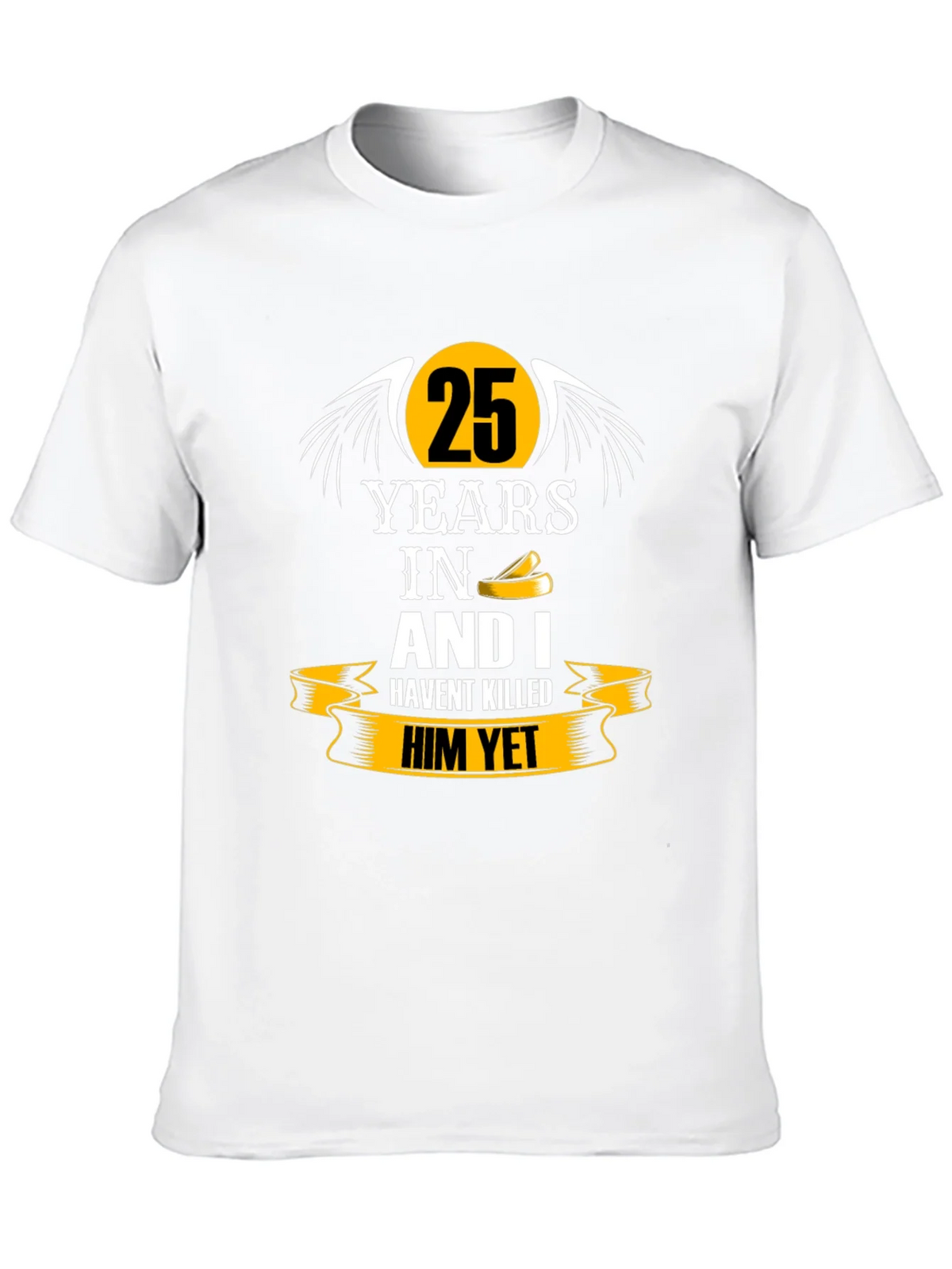 25 Years Anniversary Humor Black T-Shirt product image 12