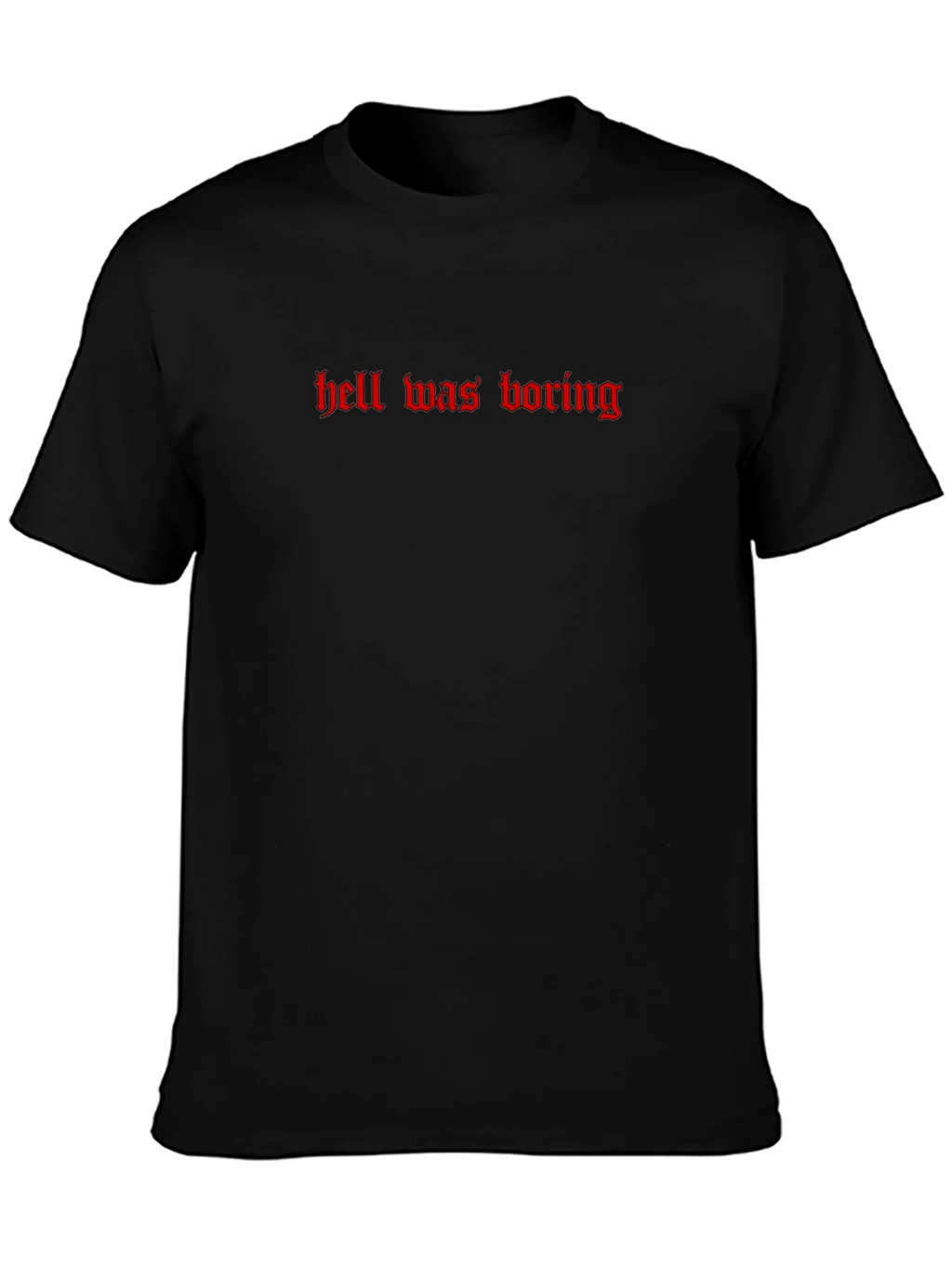 Hell Was Boring Graphic Tee - Black product image 6