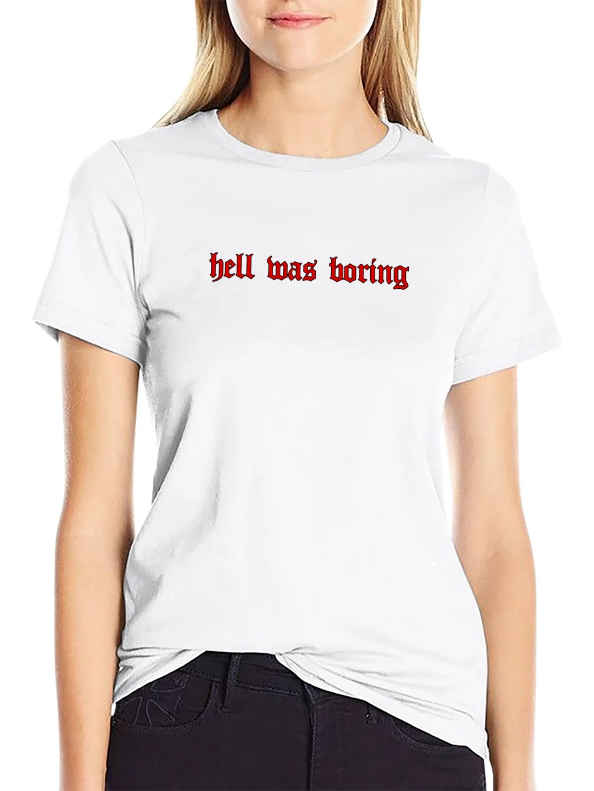 Hell Was Boring Graphic Tee - Black product image 11