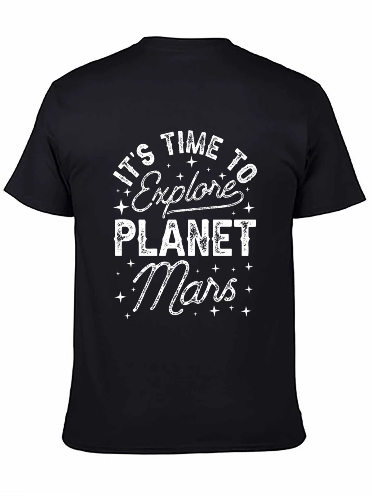 Explore Planet Mars Black Graphic T-Shirt product image 5