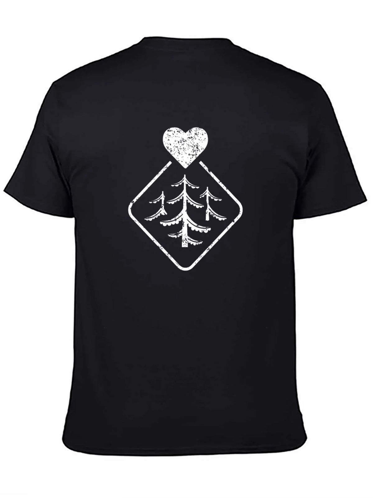Rustic Tree Heart Graphic Tee - Black product image 7