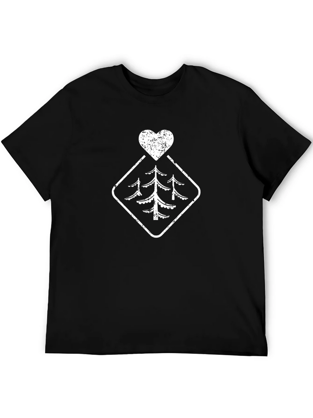 Rustic Tree Heart Graphic Tee - Black product image 8