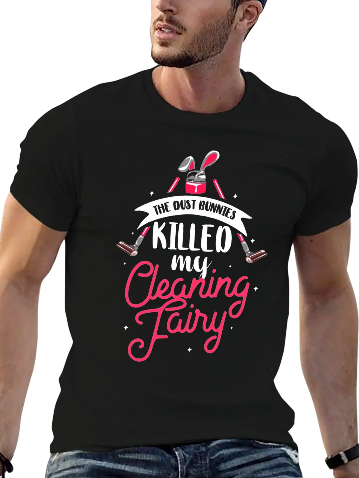 Dust Bunnies Killed My Cleaning Fairy Graphic Tee product image 9