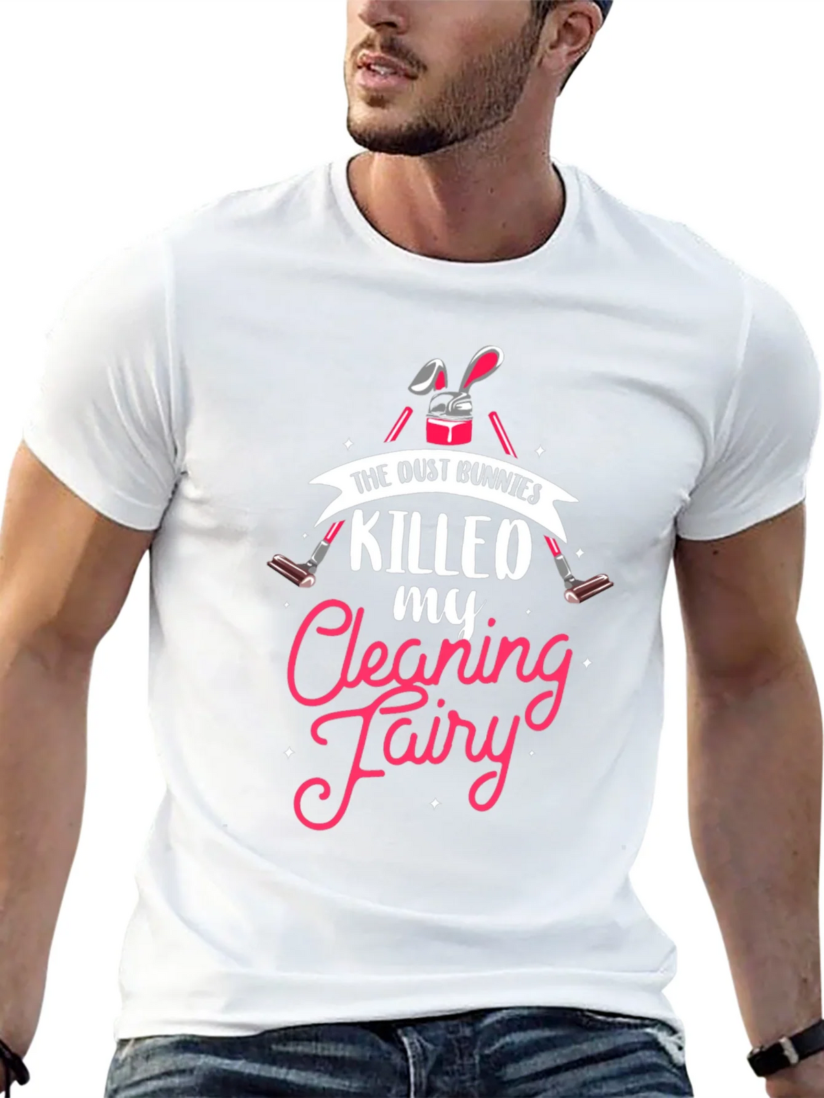 Dust Bunnies Killed My Cleaning Fairy Graphic Tee product image 4