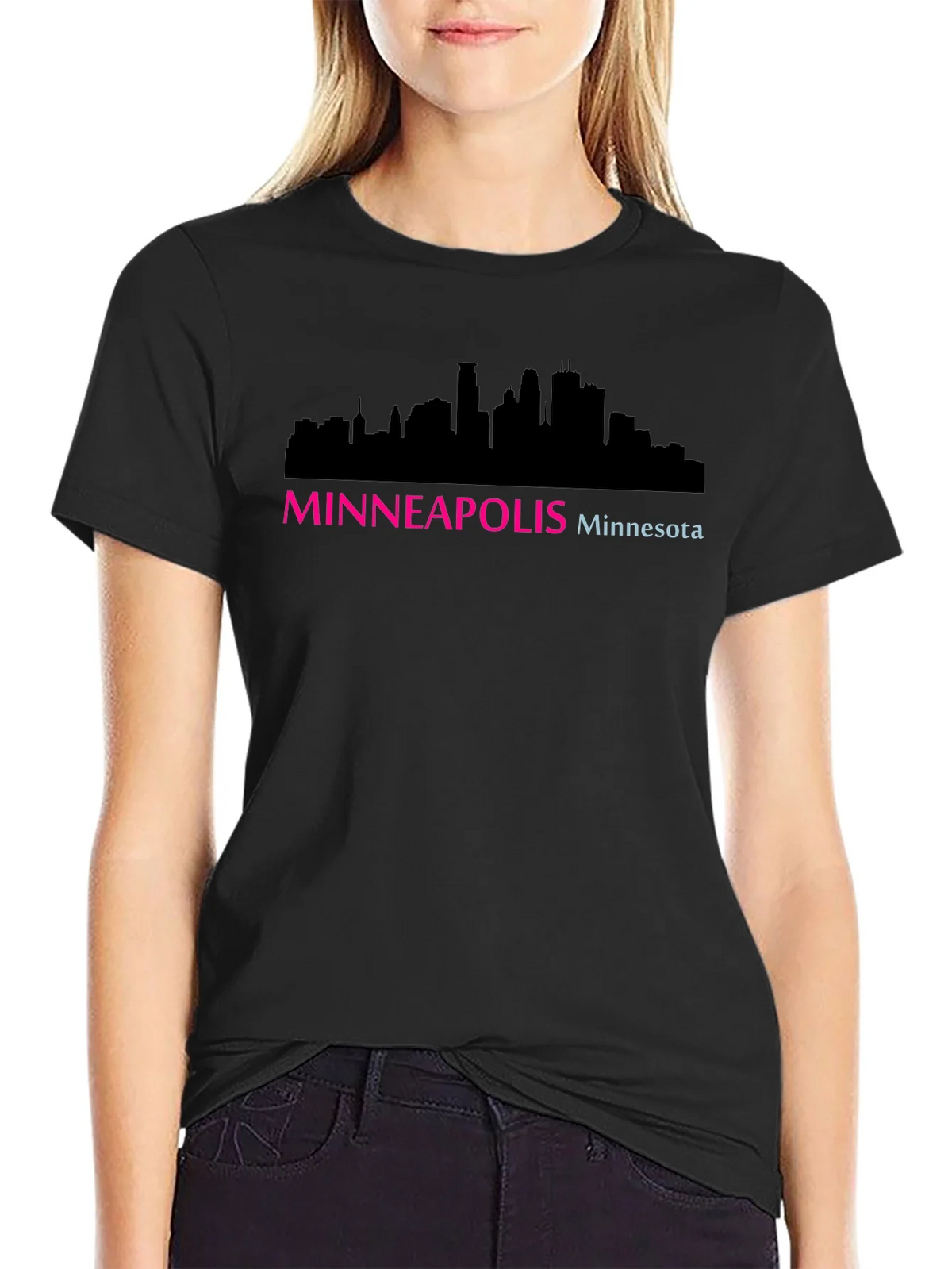 Minneapolis Skyline Graphic Tee - Black product image 5