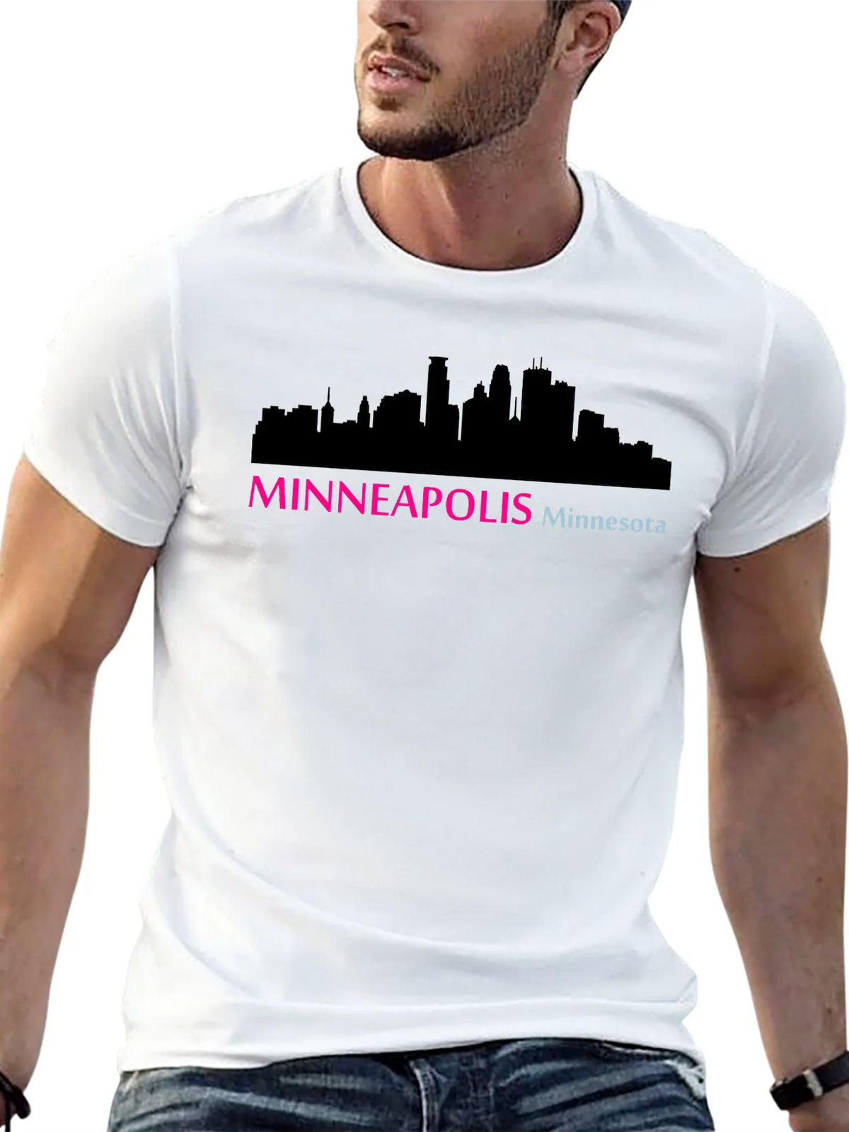 Minneapolis Skyline Graphic Tee - Black product image 4