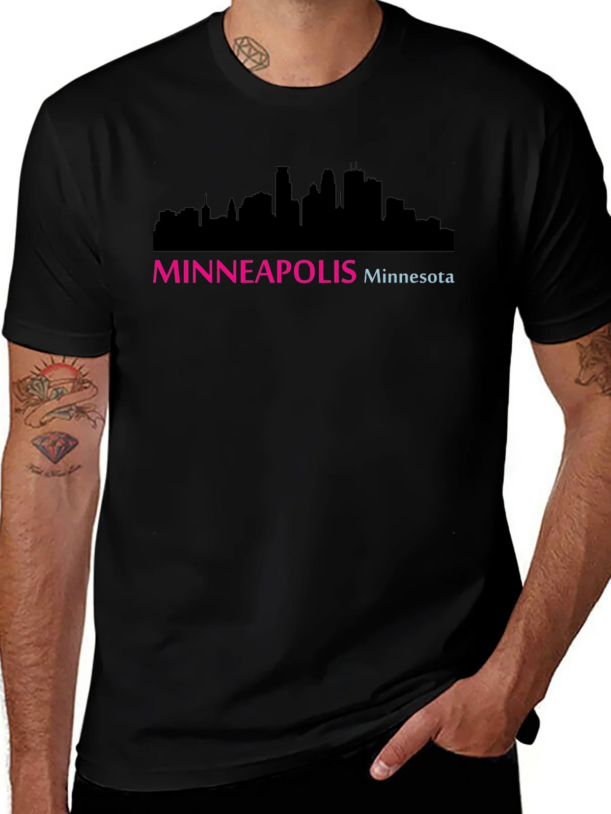 Minneapolis Skyline Graphic Tee - Black product image 1