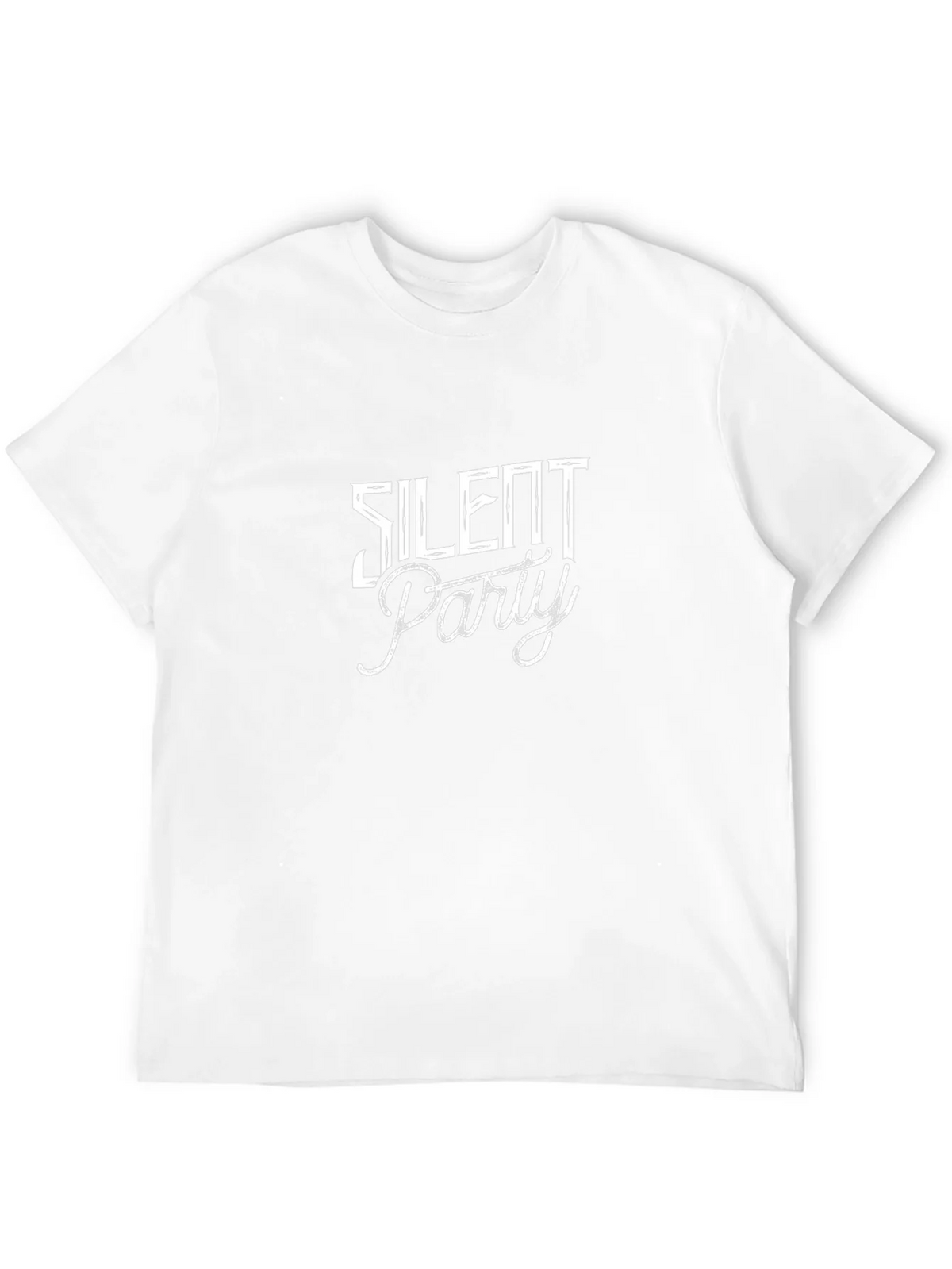 Silent Party Graphic Tee - Black Cotton Blend product image 3