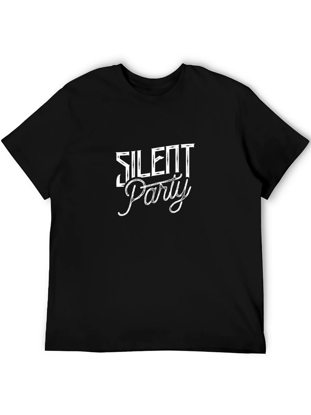 Silent Party Graphic Tee - Black Cotton Blend product image 8