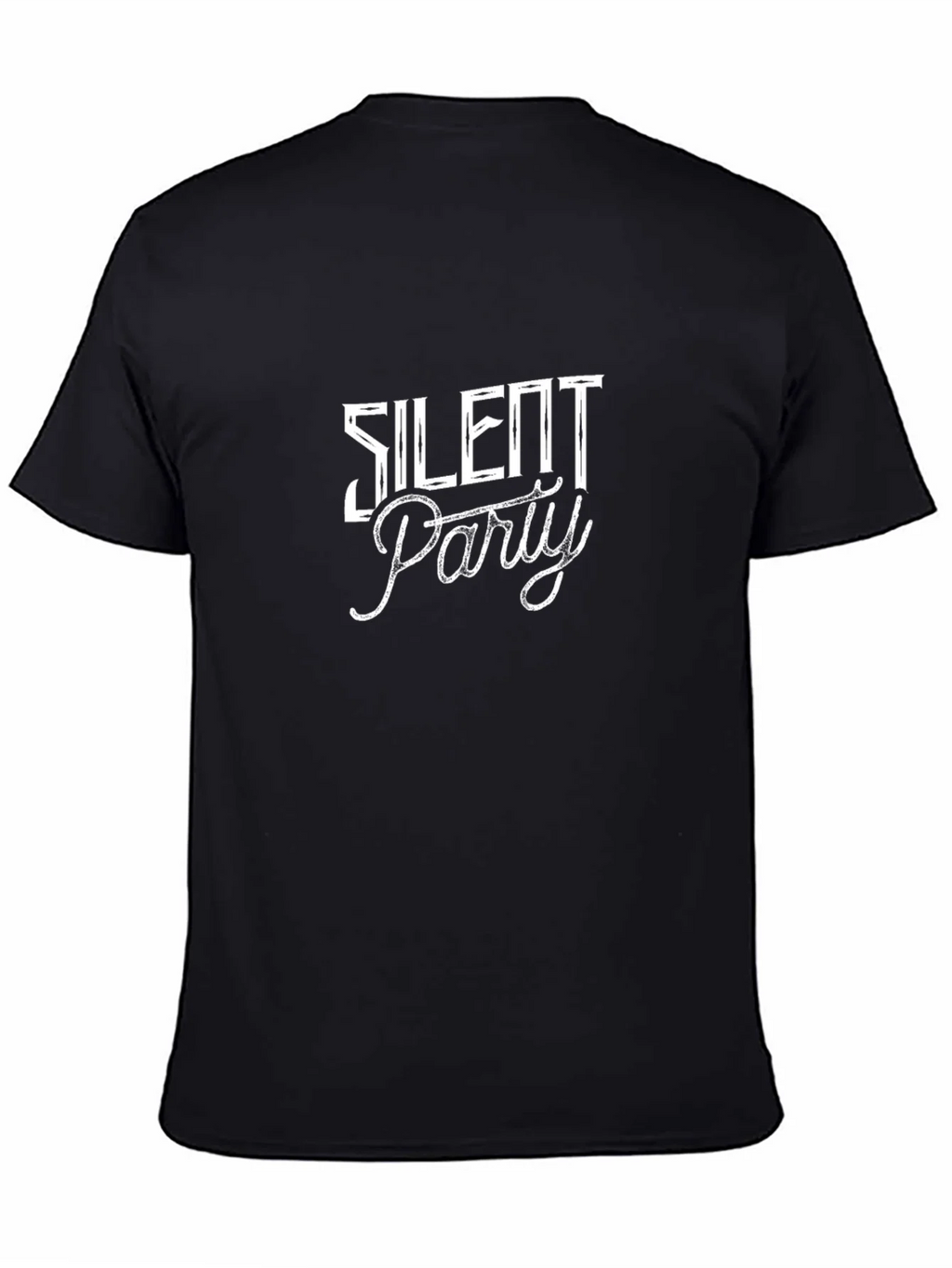 Silent Party Graphic Tee - Black Cotton Blend product image 7